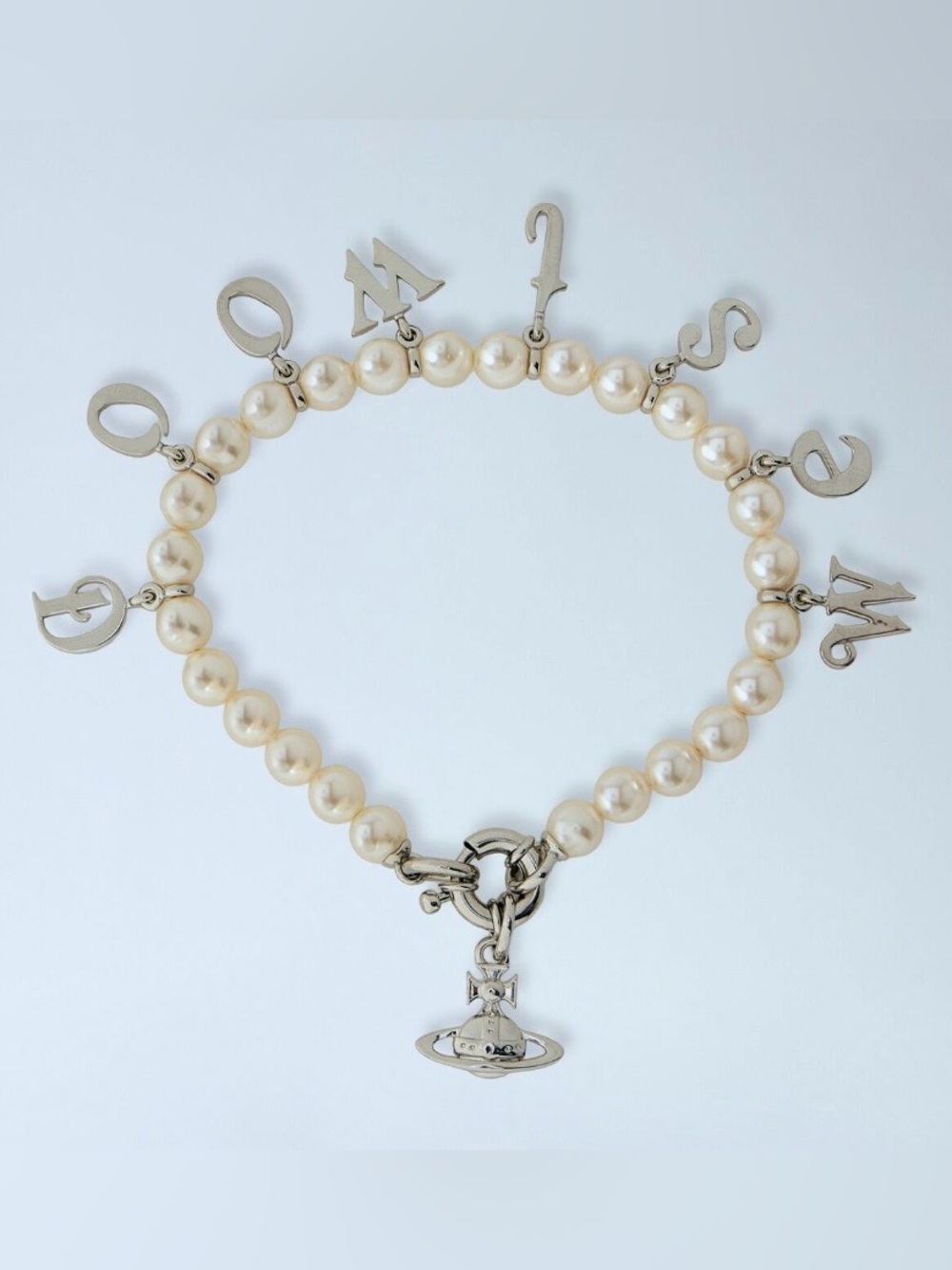 Leanne logo script pearl bracelet